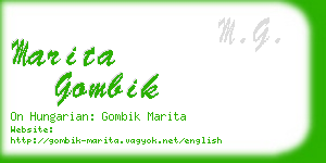 marita gombik business card
